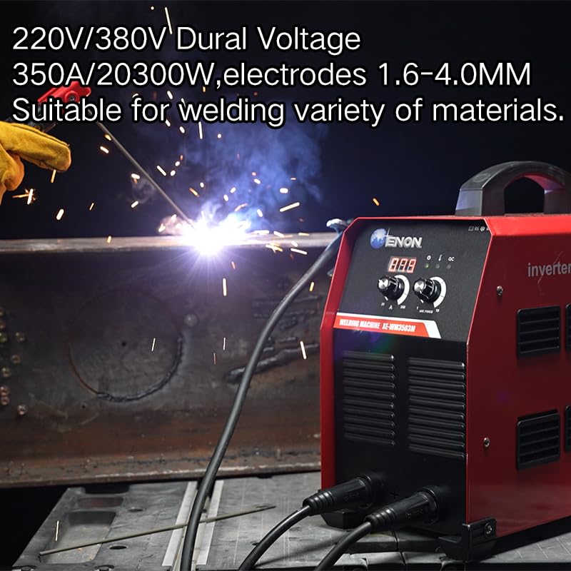 ENON Inverter ARC Welding Machine 20-350A (Advanced IGBT) 20300W, Hot Start, ARC Force, Anti-Stick, Portable (XE-WM3503M) ENON Inverter ARC Welding Machine 20-350A (Advanced IGBT) 20300W, Hot Start, ARC Force, Anti-Stick, Portable (XE-WM3503M)